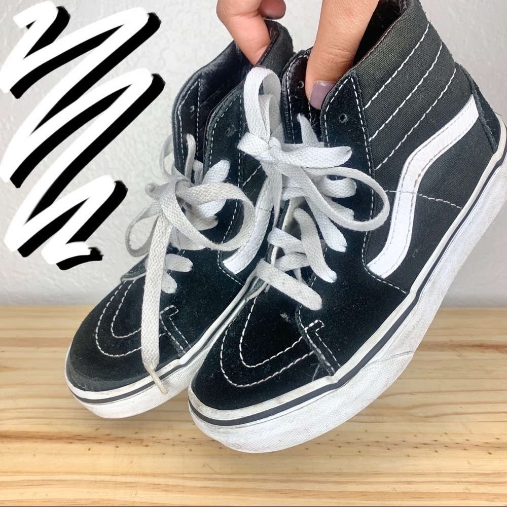 Vans Kids High Top Skate Sk8-Hi style GUC 13.5